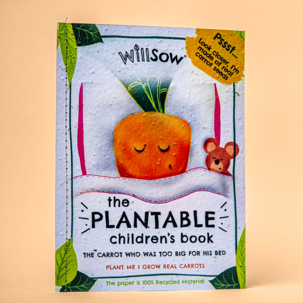 plantable children book carrot by willsow