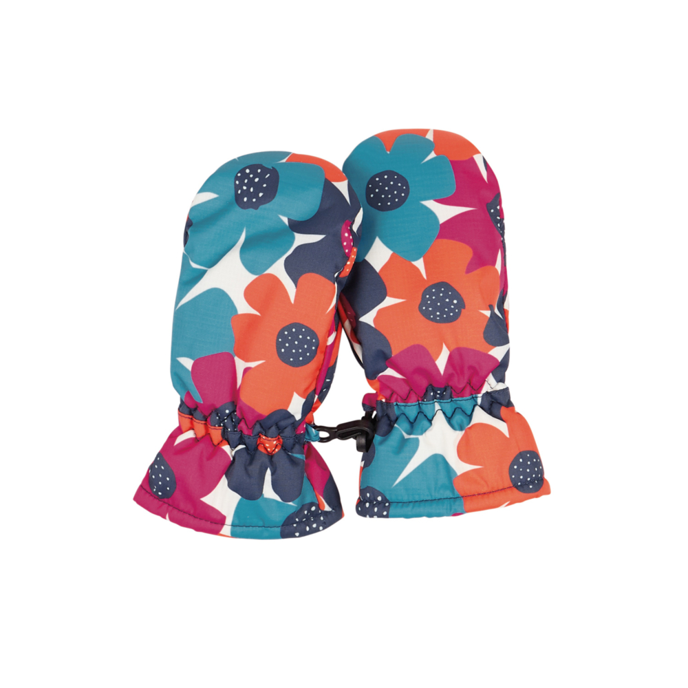 ski and snow mittens floral by Frugi