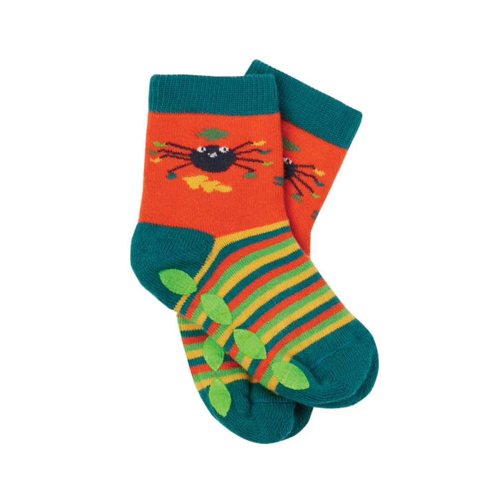 Sully Grippy Socks spider by Frugi AW2021