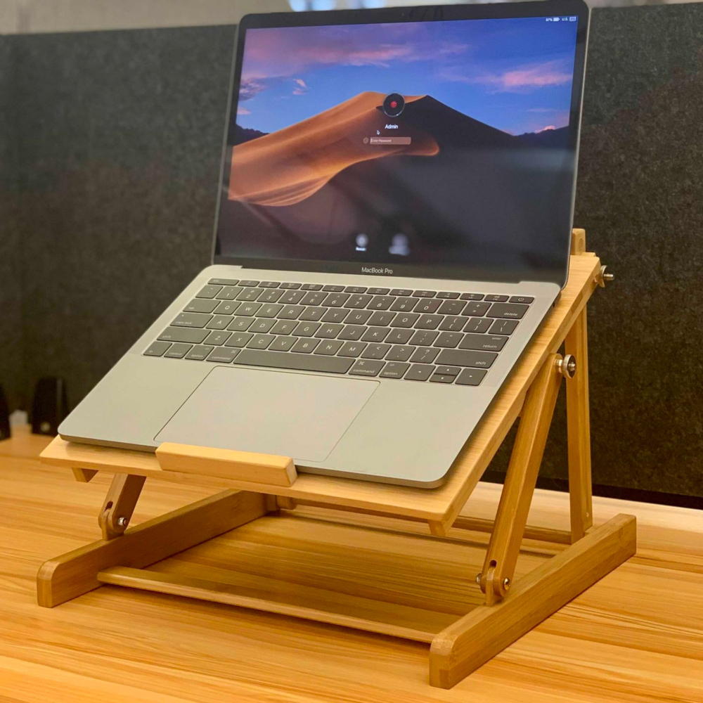 laptop stand bamboo by kikkerland