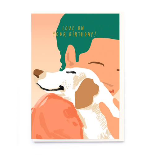 dog hug card by Noi publishing