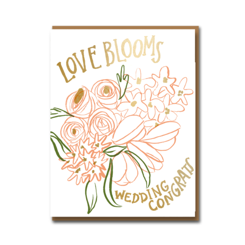 Love Blooms wedding card by 1973