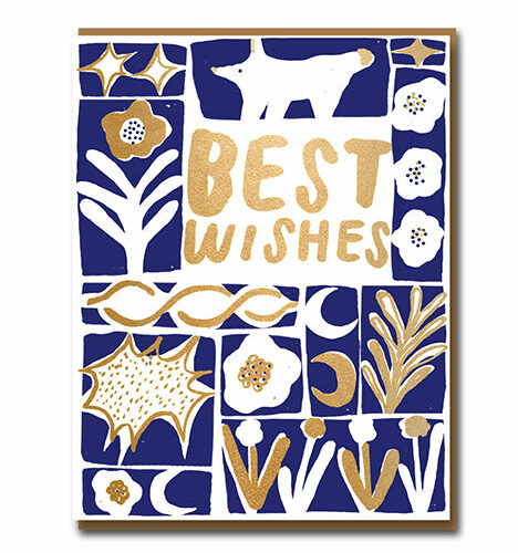 folk best wishes card by 1973