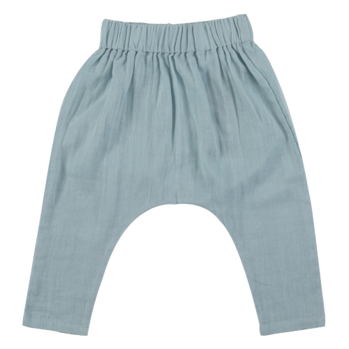 baggy pants muslin turquoise SS2022 by Pigeon Organics