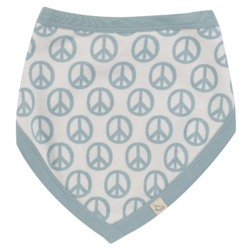 bandana bib peace turquoise by Pgeon organcs SS22