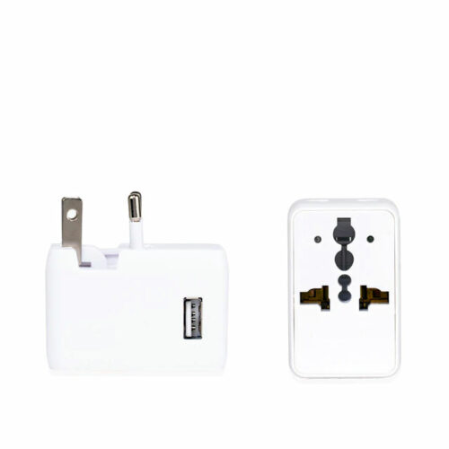 universal travel adapter white by Kikkerland