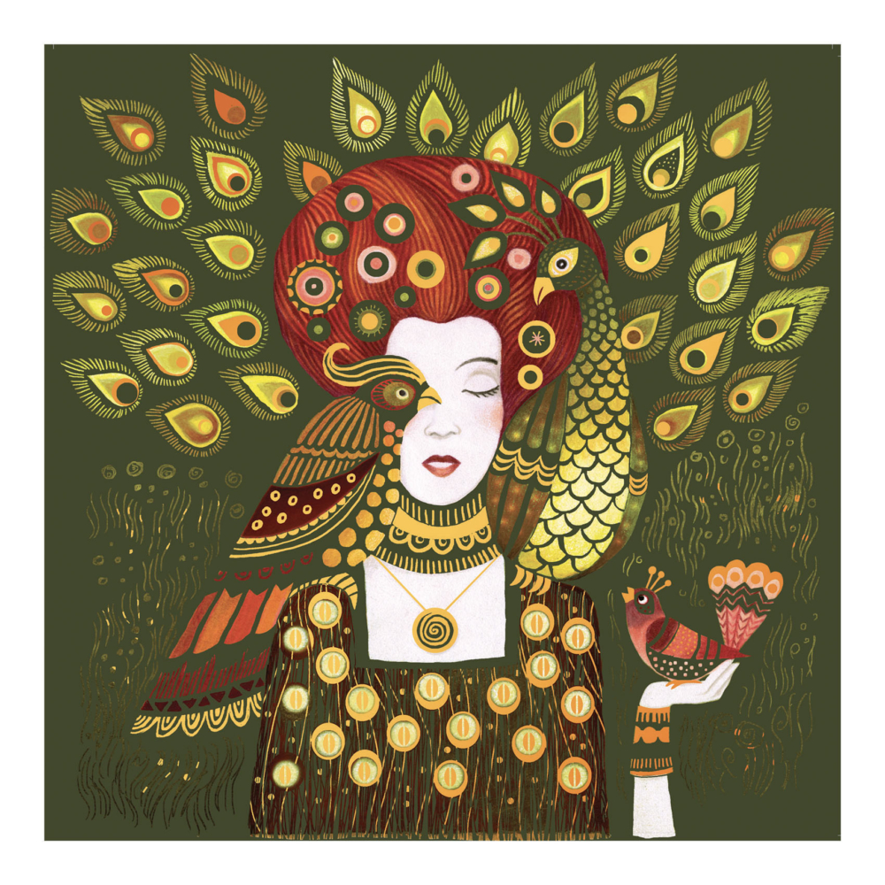 golden goddesses inspired by Gustave Klimt by Djeco