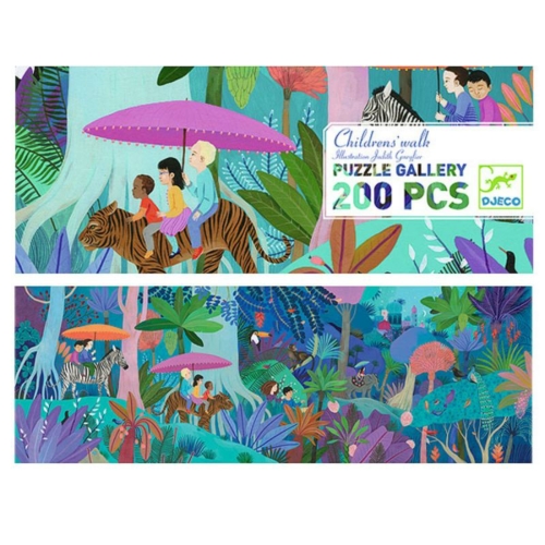 puzzle gallery children's walk 200 pieces by djeco
