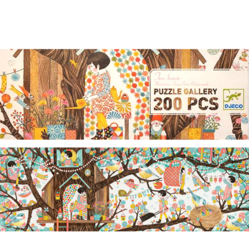 puzzle gallery tree house 200 pieces by djeco