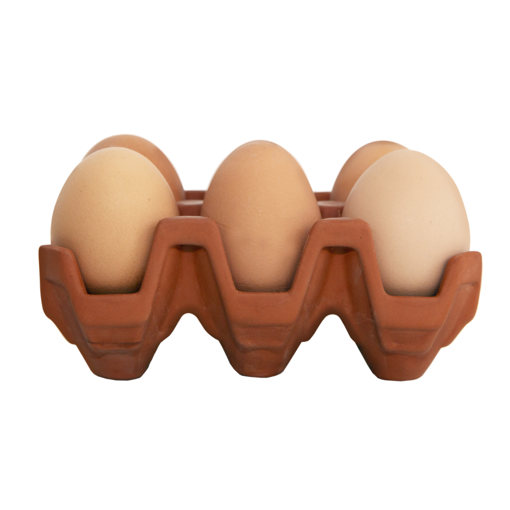 terracotta egg holder by Kikkerland