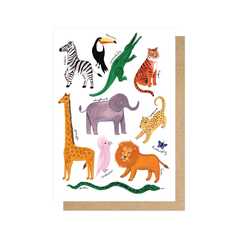 wild animals card by EEP