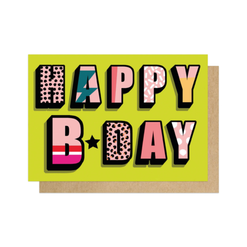 happy birthday neon card by EEP