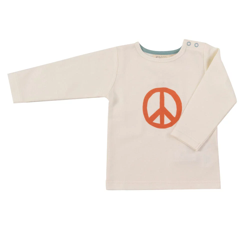 Long sleeve T-Shirt Peace Orange by Pigeon Organics