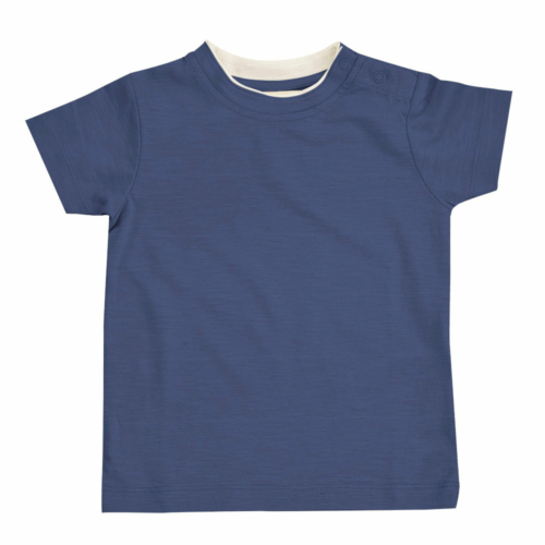pointelle t-shirt blue by Pigeon Organics