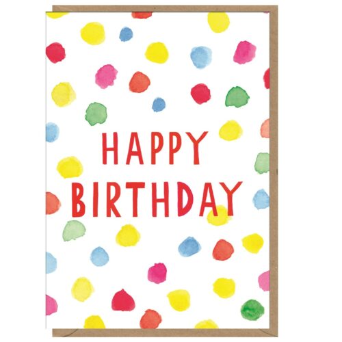 fab neon spots birthday card by earlybird