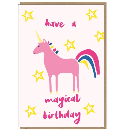 magical unicorn birthday card by earlybird