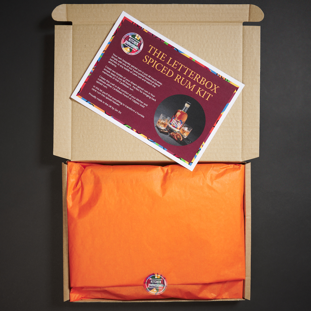 The letterbox spiced rum kit open by Kitchen Provisions