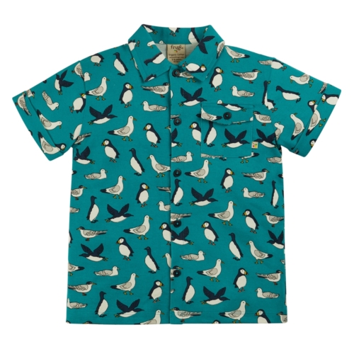 rupert jersey shirt camper blue sea birds by Frugi SS22