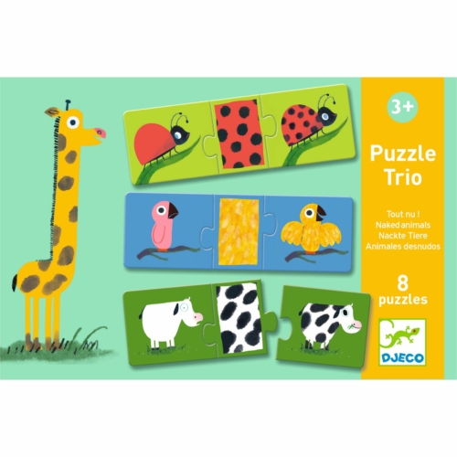 Puzzle trio naked animals by Djeco