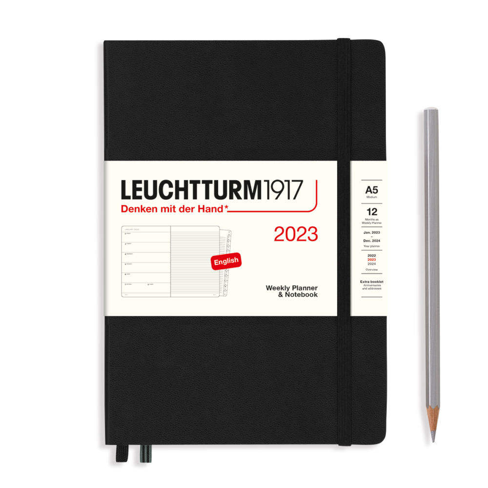 hardcover medium weekly planner and notebook 2023 by Leuchtturm1917