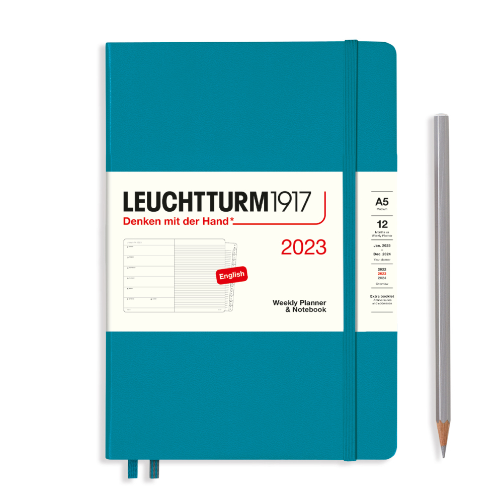 hardcover medium weekly planner and notebook ocean by Leuchtturm1917