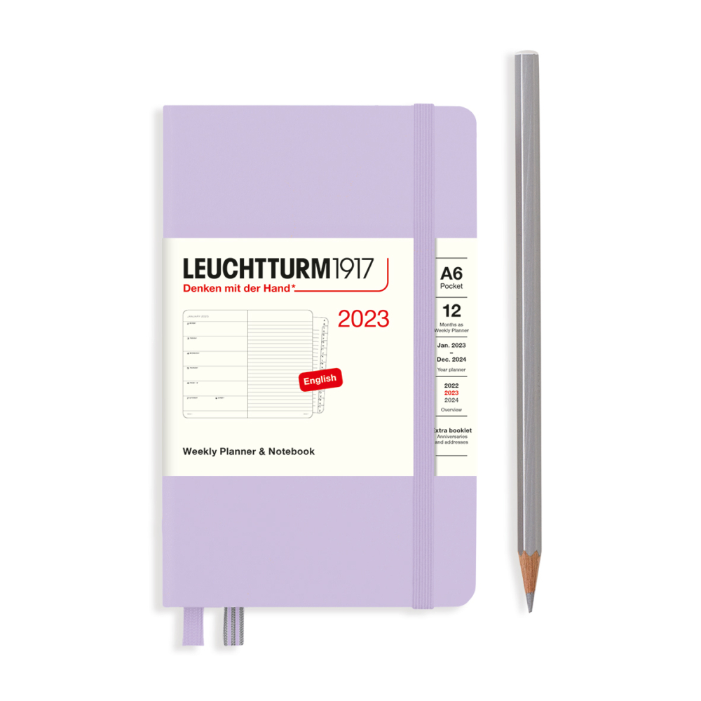 pocket hardcover weekly planner and notebook lilac by Leuchtturm1917