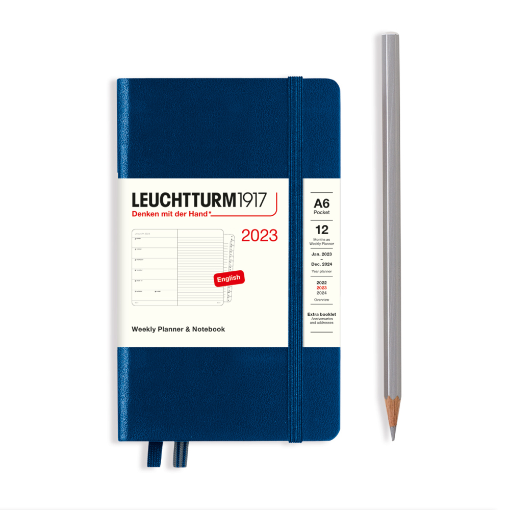 pocket hardcover weekly planner and notebook navy by Leuchtturm1917