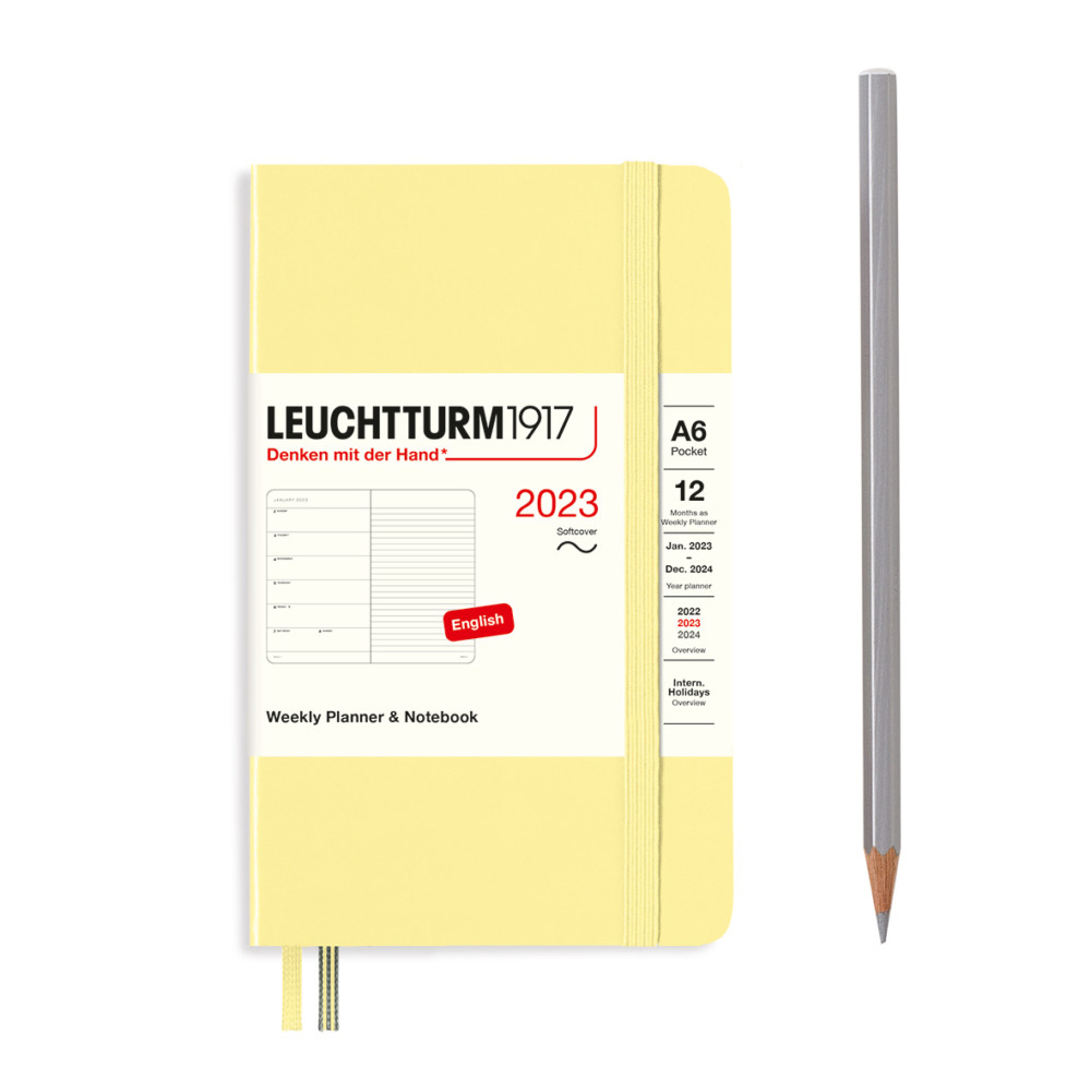 pocket softcover weekly planner and notebook vanilla by Leuchtturm1917