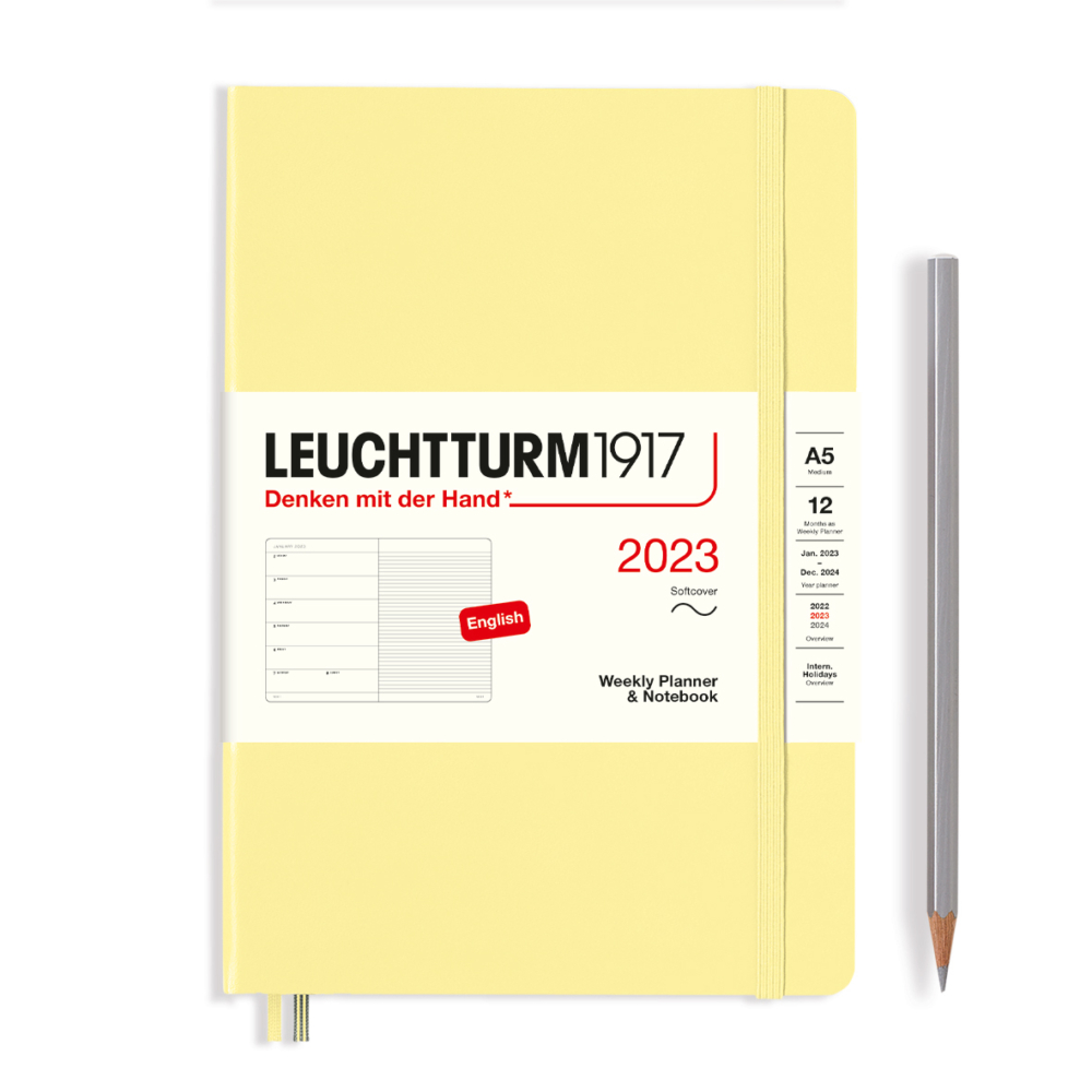 softcover medium weekly planner and notebook vanilla by Leuchtturm1917