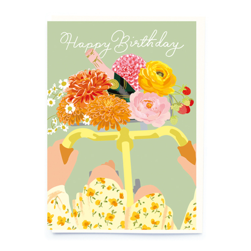 bicycle and flowers card by Noi Publishing