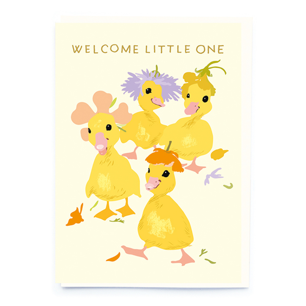 baby ducklings card by Noi