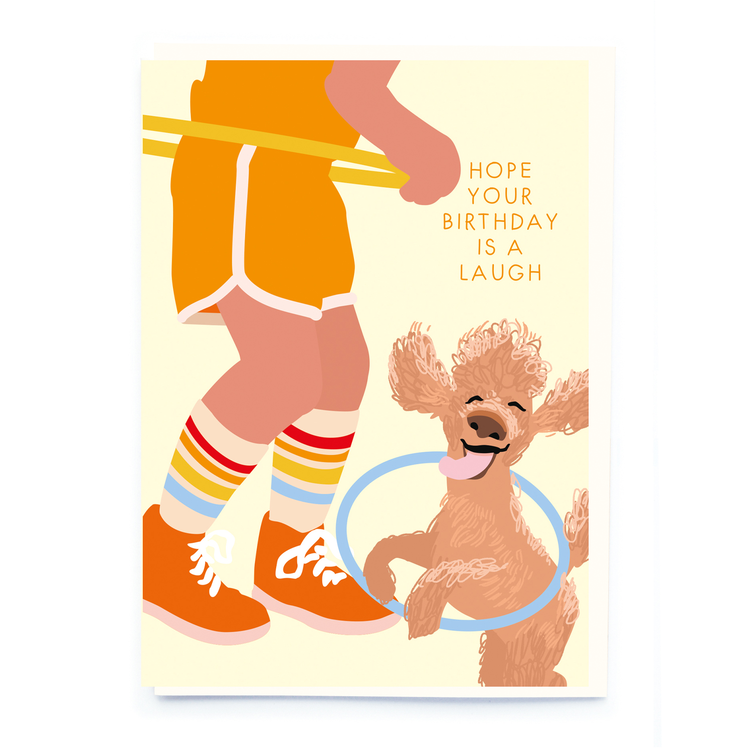 hoola hoop poodle card by Noi Publishing