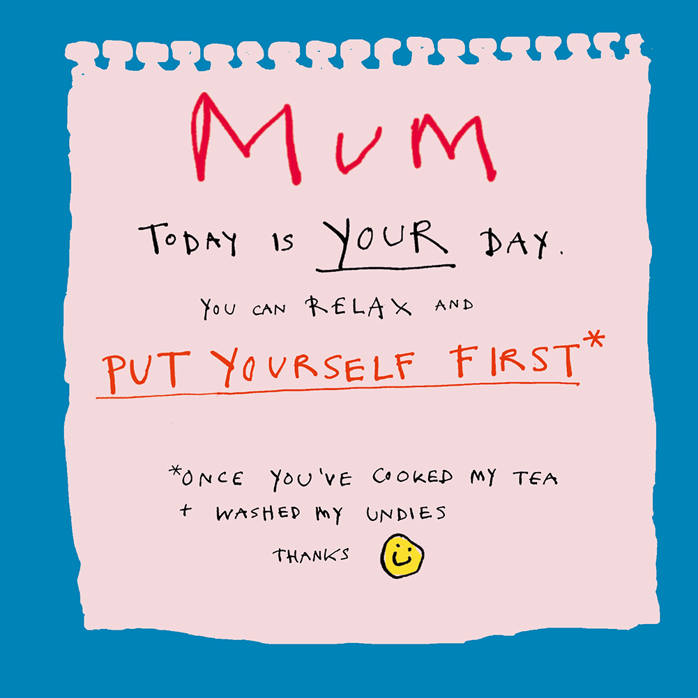 Mum Yourself first card by poet and painter