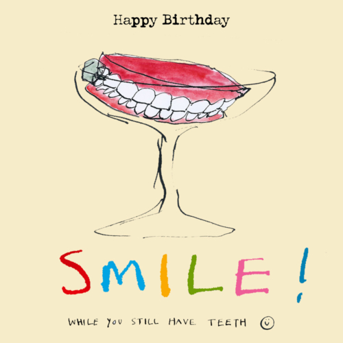 birthday dentures card by poet and dentures