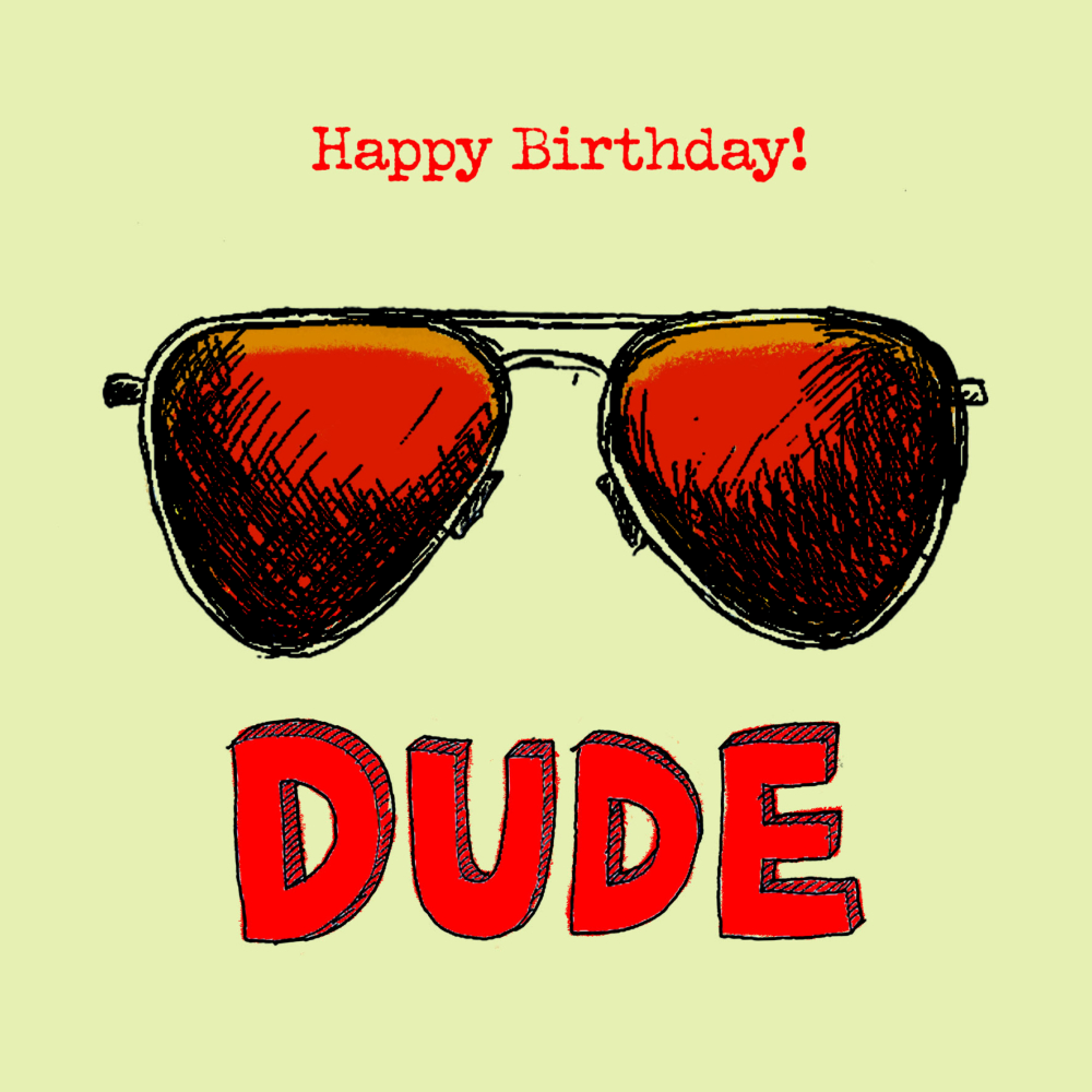 Sunglasses Dude card