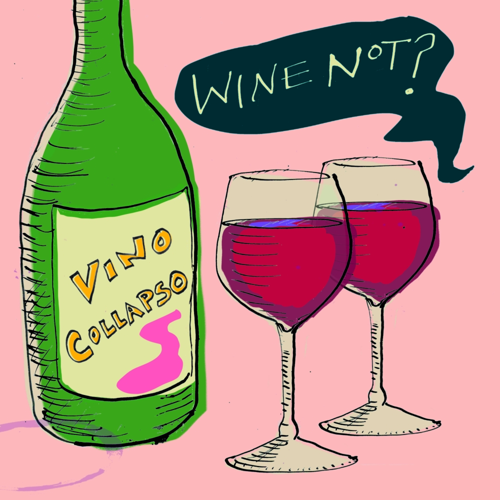 wine not card by poet and painter