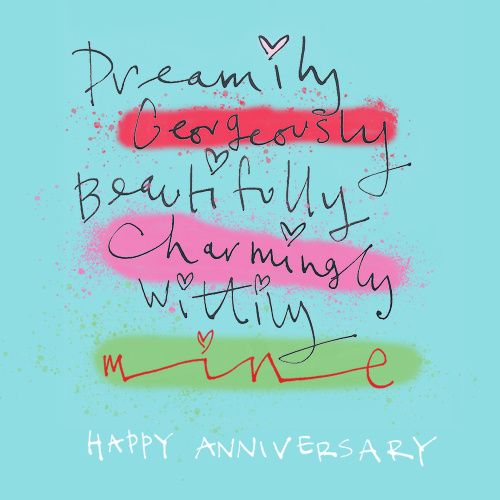 mine anniversary card by poet and painter