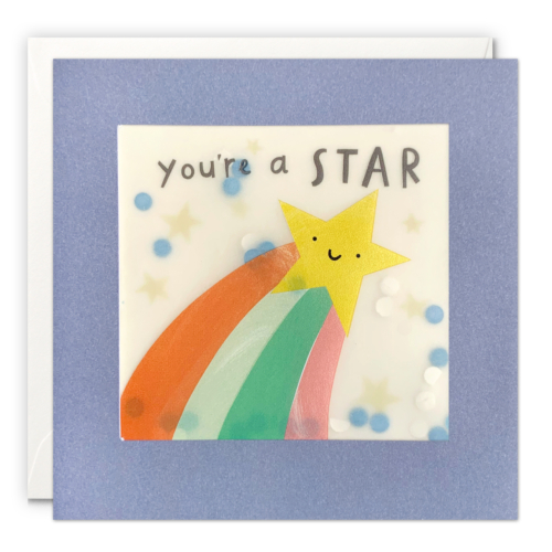 Star Colourful Paper Shakies Card