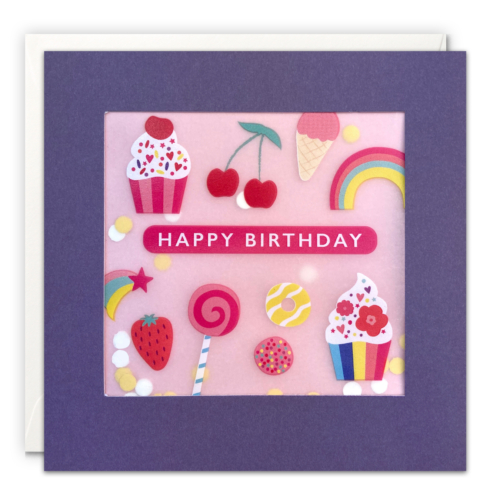 sweets birthday paper shakies card by james ellis