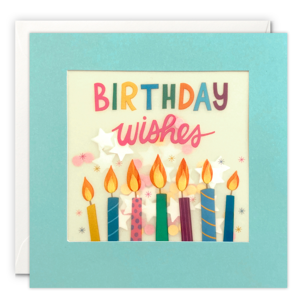 birthday candles Paper Shakies card by James Ellis
