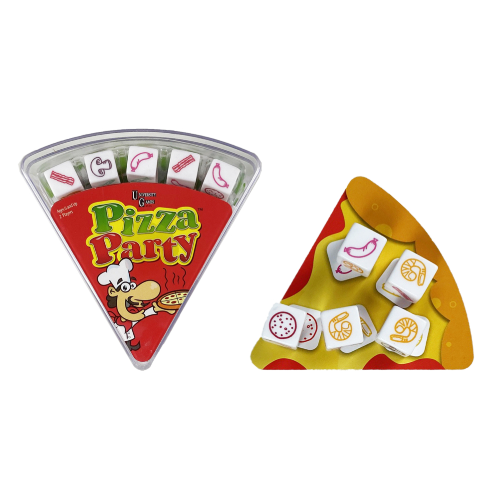 pizza party dice game by university games