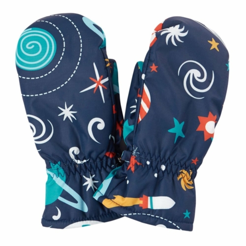 Snow and ski mittens out of this world by Frugi AW22