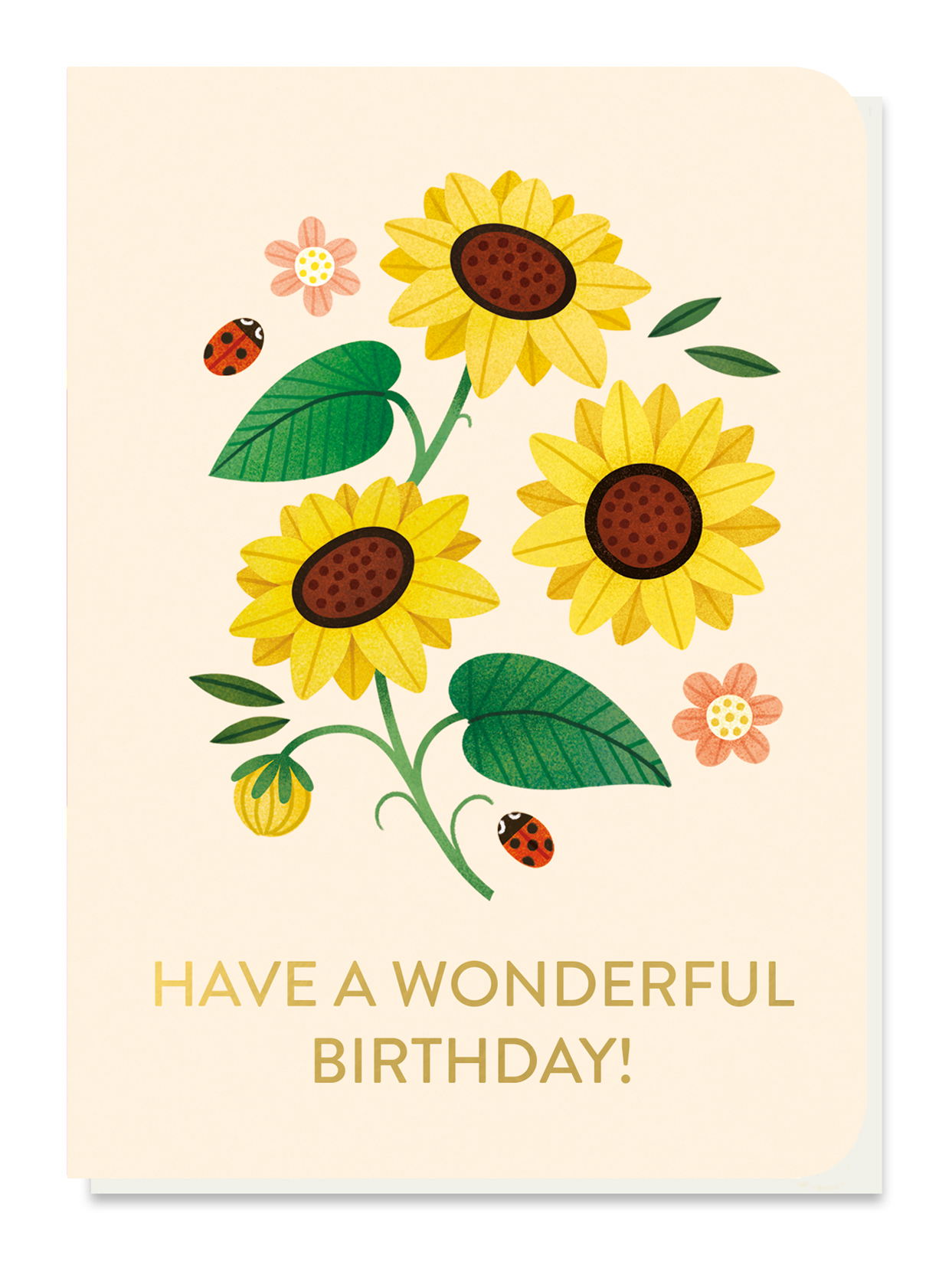 Dwarf sunflowers birthday card with seed sticks by stormy knight