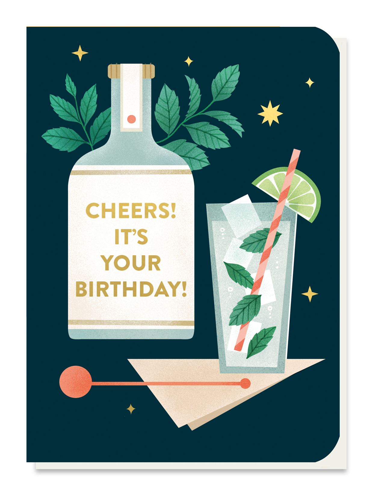 bloody mary card with Morrocan mint seed sticks by stormy knight
