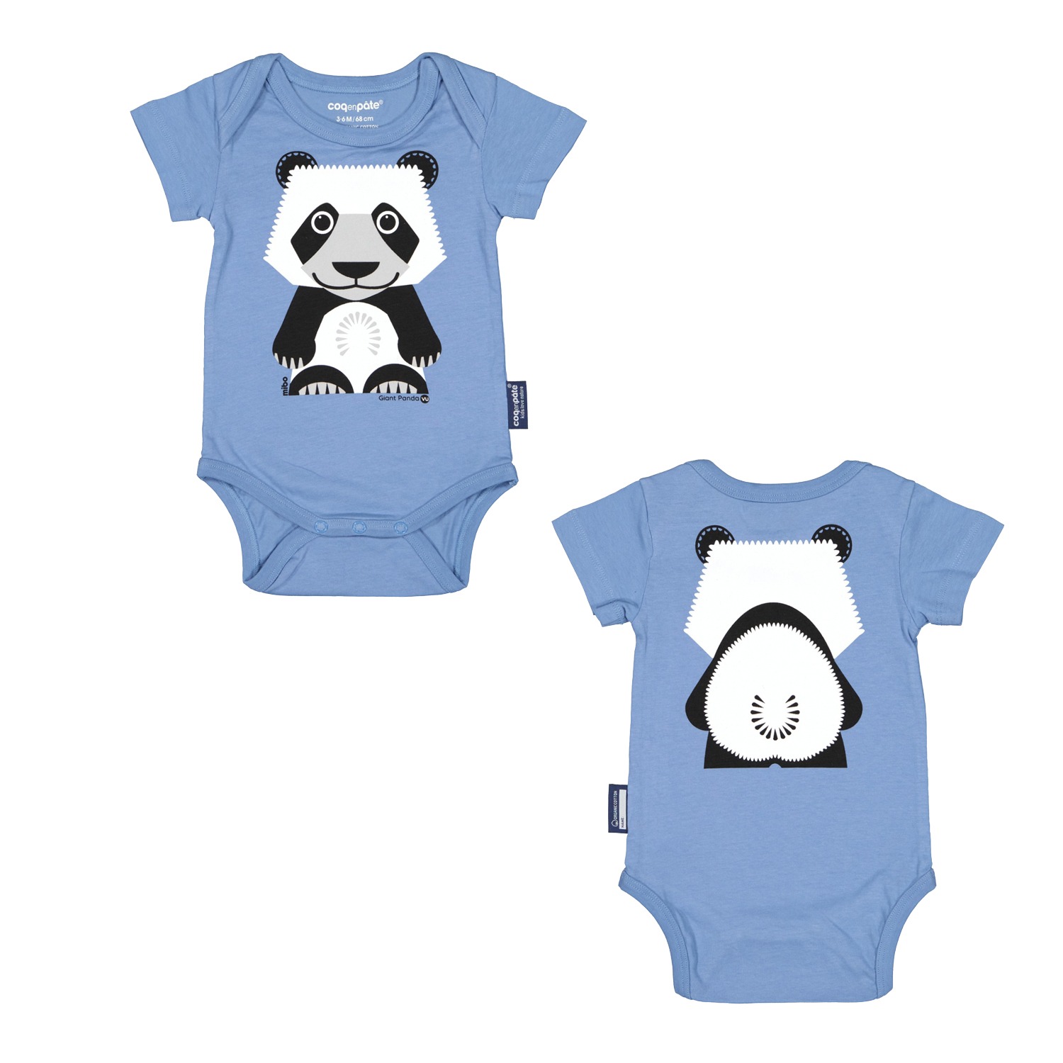 baby bodysuit panda by Coq en pate