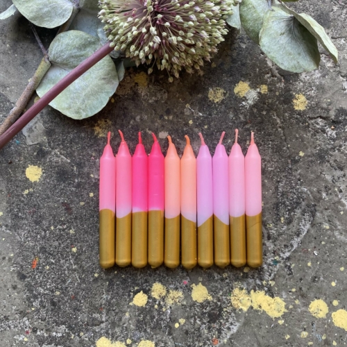dip dye little stars lipstick 1- pack mini candles by Pink stories