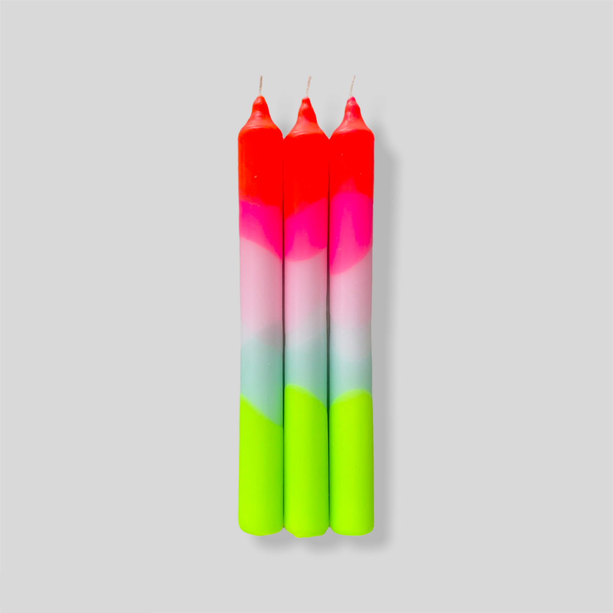 pack of 3 candles dip dye neon lollipop trees by pink Stories