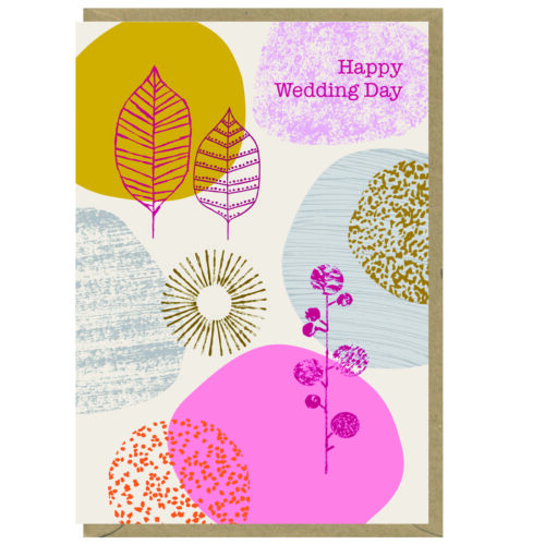 happy wedding day card by Eloise Renouf for Earlybird Designs