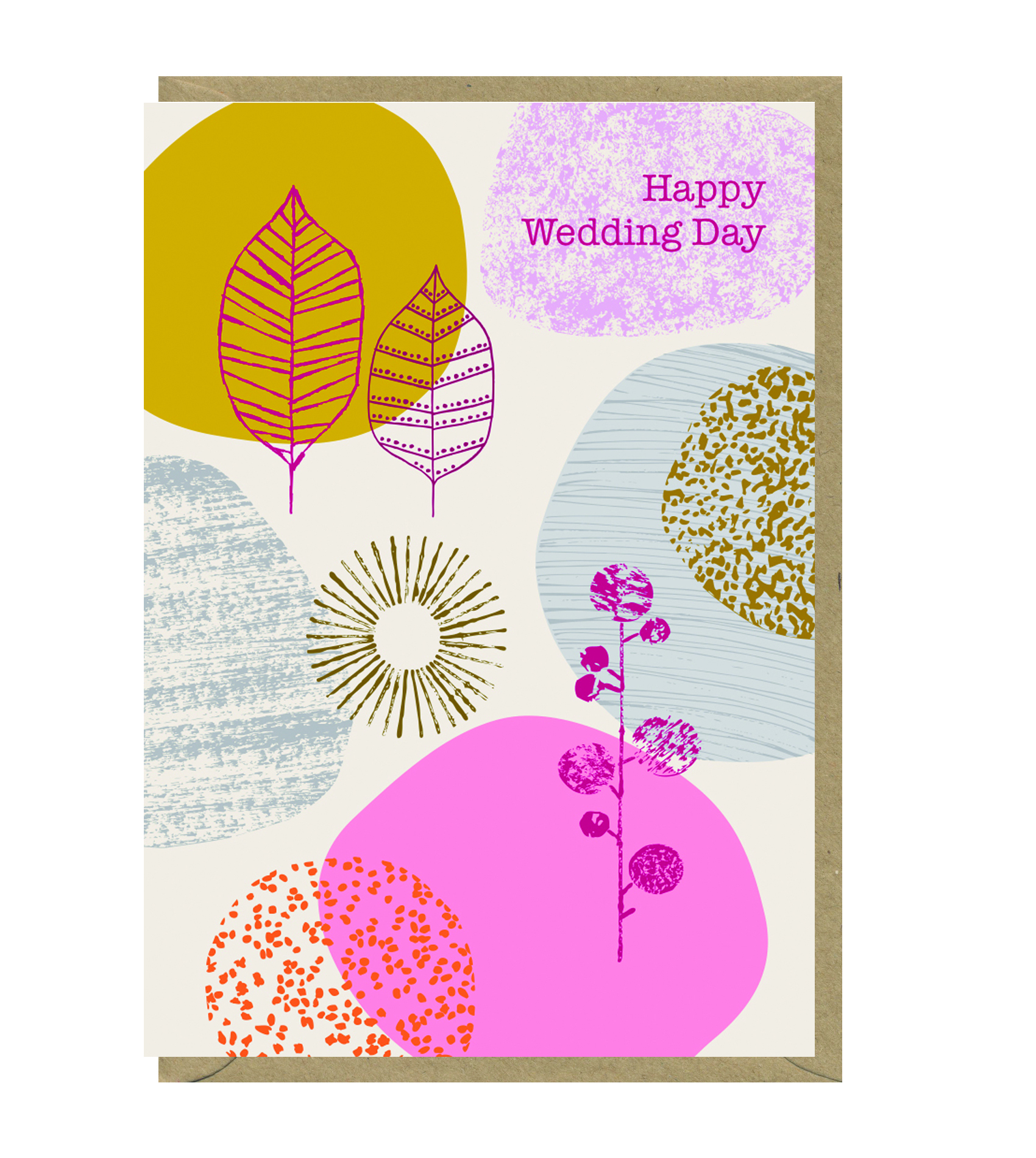 happy wedding day card by Eloise Renouf for Earlybird Designs