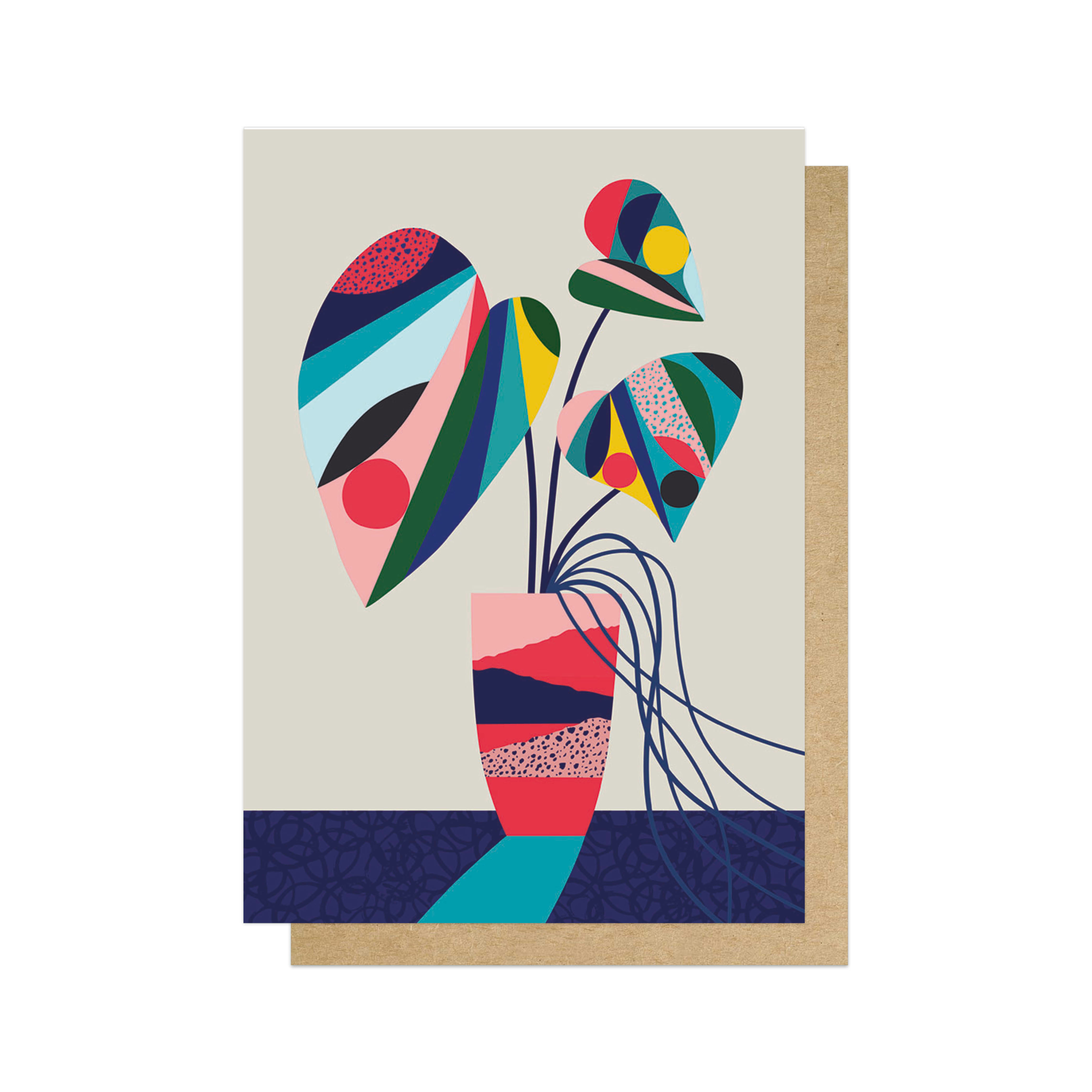 Colourful monstera card by EEP